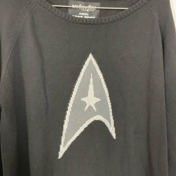 WeLoveFine x Star Trek Logo XXXL Unisex Oversized Long Sleeve Sweater Black New - Picture 3 of 4